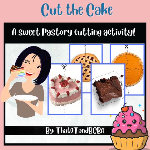 Cut the Cake: Scissor skills activity packet for improving fine-motor skills