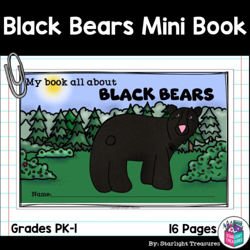 Black Bears Mini Book for Early Readers - Animal Study's featured image