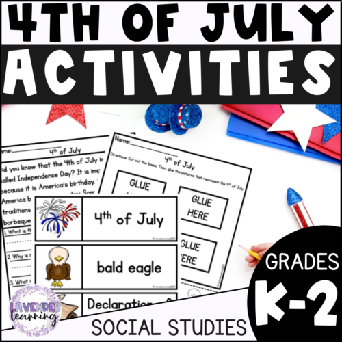 4th of July Social Studies Activities for Kindergarten & 1st Grade - Vocabulary's featured image