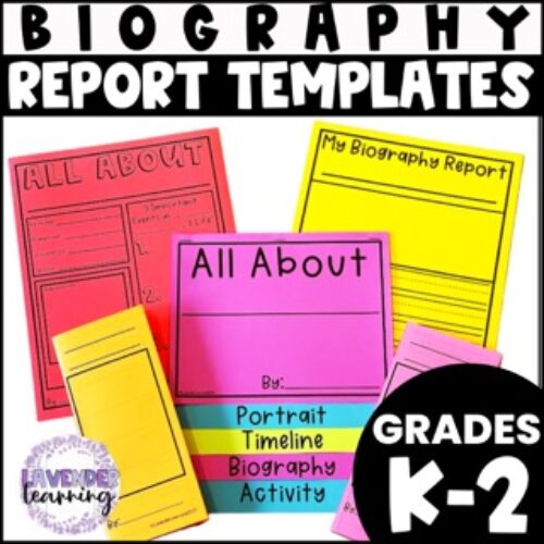 Biography Research Report Templates for Kindergarten, First Grade & Second Grade's featured image
