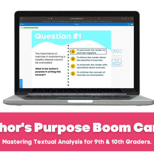 Author's Purpose Task Cards: Mastering Textual Analysis Boom Card Deck's featured image