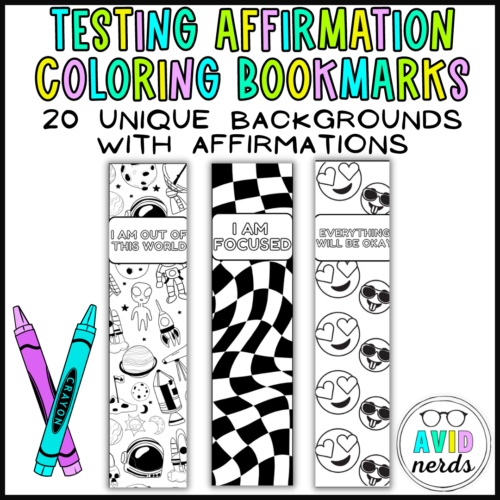 Early Finishers l State Testing Affirmation Coloring Bookmarks for SEL's featured image