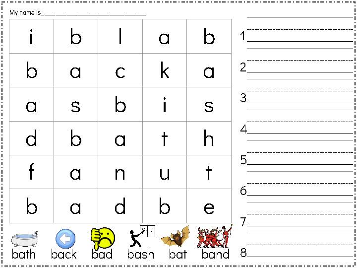 Words Beginning With /ba/ Everything Phonics for Kindergarten and First  Grade - Classful
