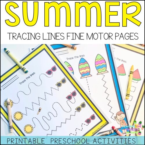 Summer Preschool Toddler Fine Motor Tracing Pages for Hand-Eye Coordination and Writing Skills's featured image