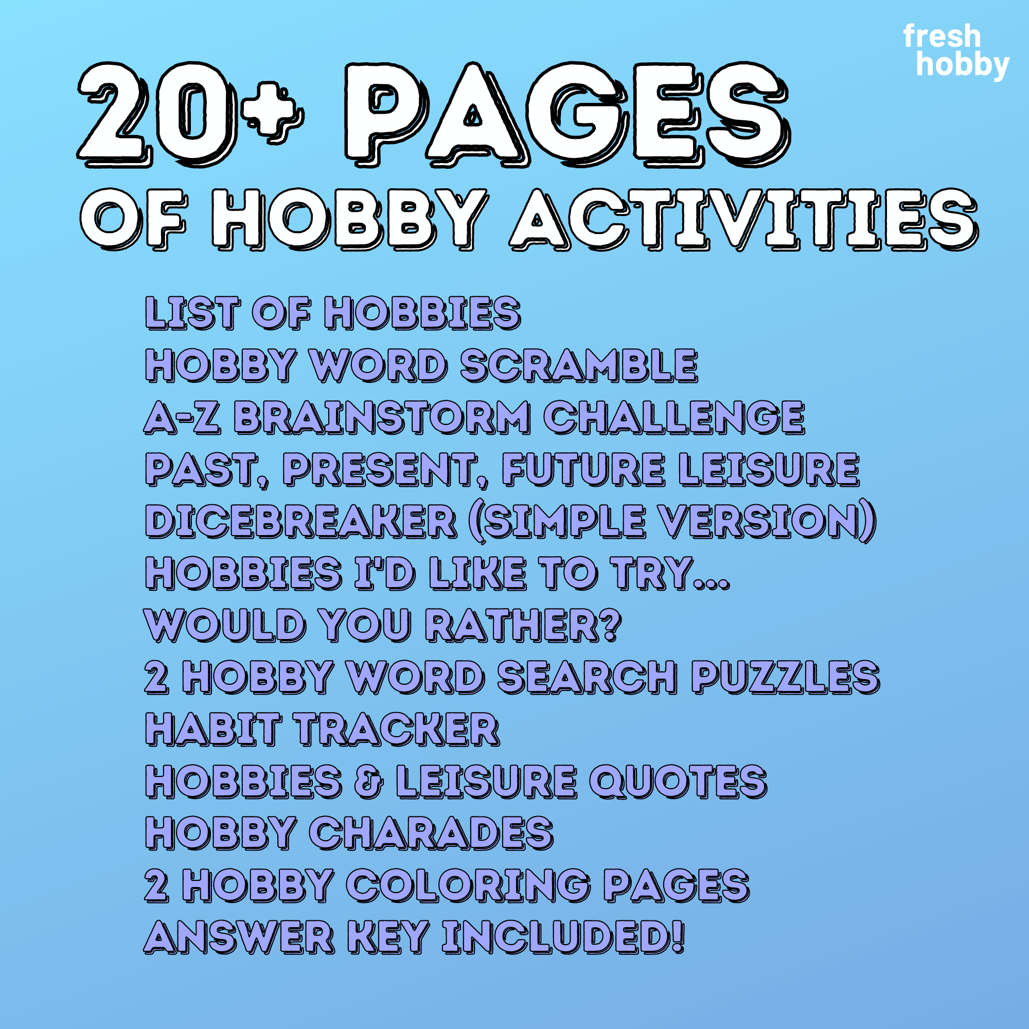 HOBBY IDEAS List of Popular Hobbies From A to Z Start a New Hobby List of  Hobbies 