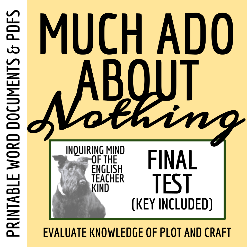 6458456dd725c19544311711683506568941 much ado about nothing test and answer key for high school english language arts 3