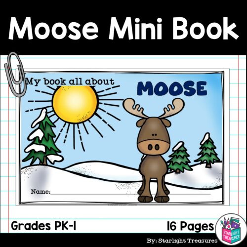 Moose Mini Book for Early Readers - Animal Study's featured image