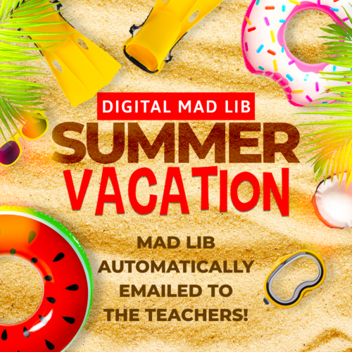 Summer Vacation Digital Mad Lib (Parts of Speech /Grammar Activity )'s featured image
