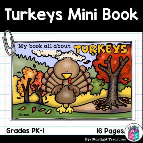 Turkeys Mini Book for Early Readers - Animal Study's featured image