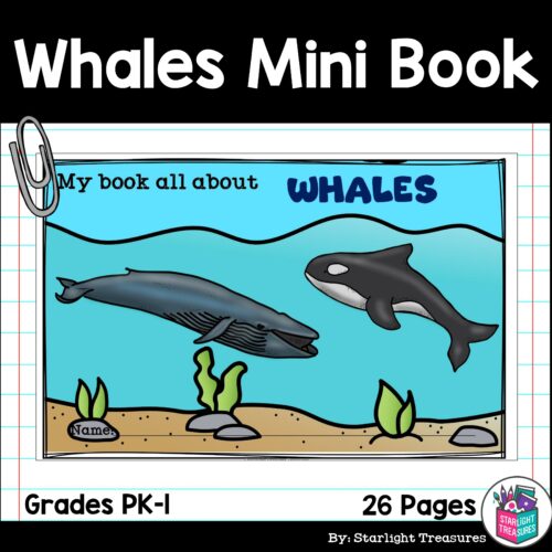 Whales Mini Book for Early Readers - Animal Study's featured image