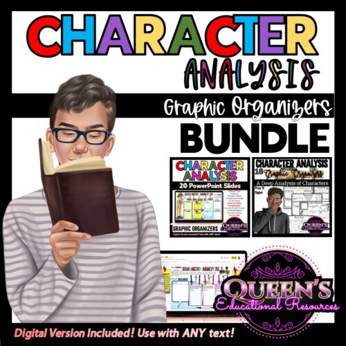 Character Analysis Graphic Organizers, Worksheets, and PowerPoint BUNDLE's featured image