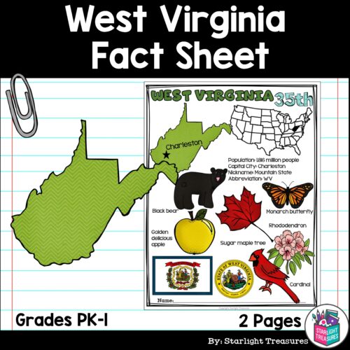West Virginia Fact Sheet for Early Readers - A State Study's featured image