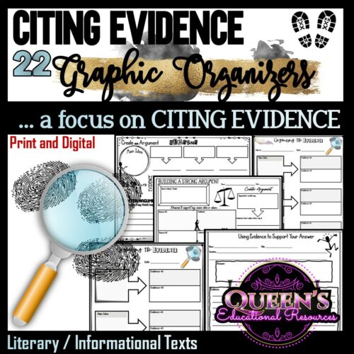 Evidence Graphic Organizers for Literary/Informational Text, Citing Evidence's featured image