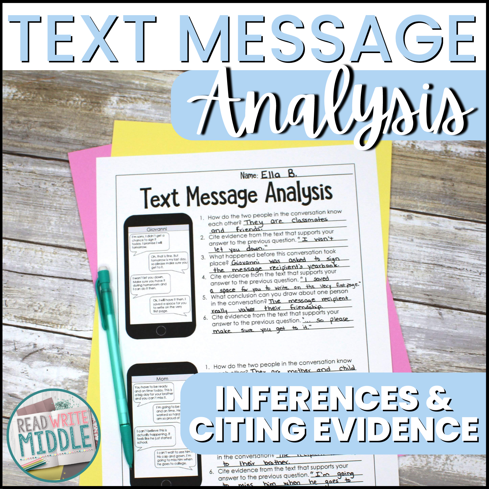 End of the Year Summer Text Message Analysis Making Inferences