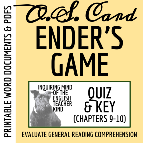 Ender's Game Chapters 9 and 10 Quiz and Answer Key's featured image