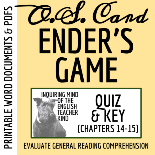 Ender's Game Chapters 14 and 15 Quiz and Answer Key's featured image