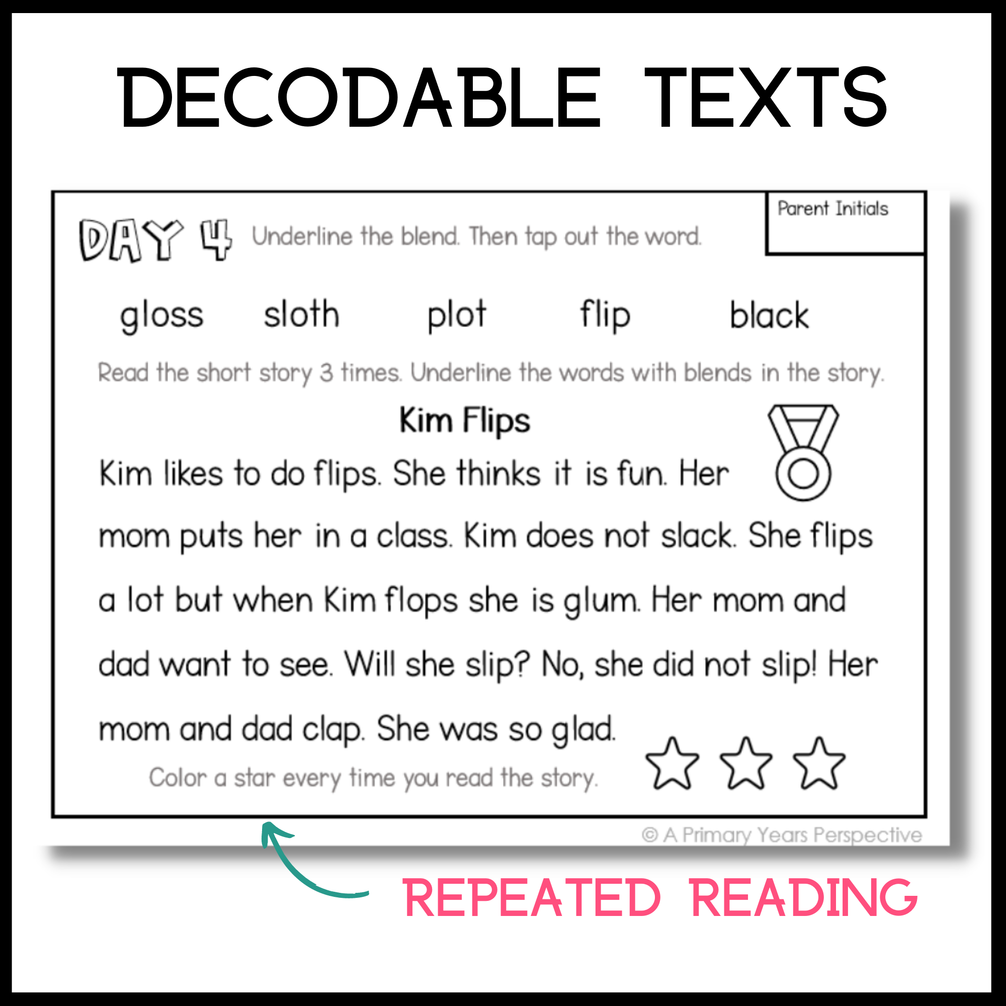 Beginning L Blends Decoding Practice & Fluency Homework - Classful