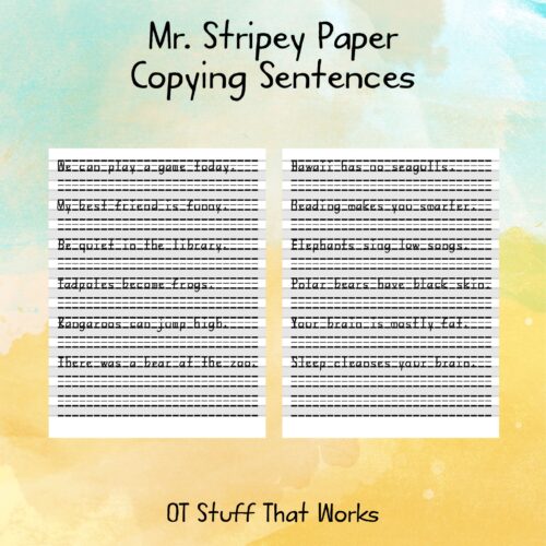 Mr. Stripey Paper- Copying Sentences's featured image