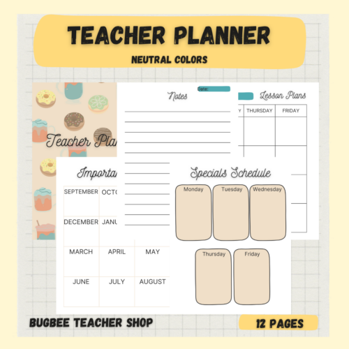 Neutral Undated Teacher Planner's featured image