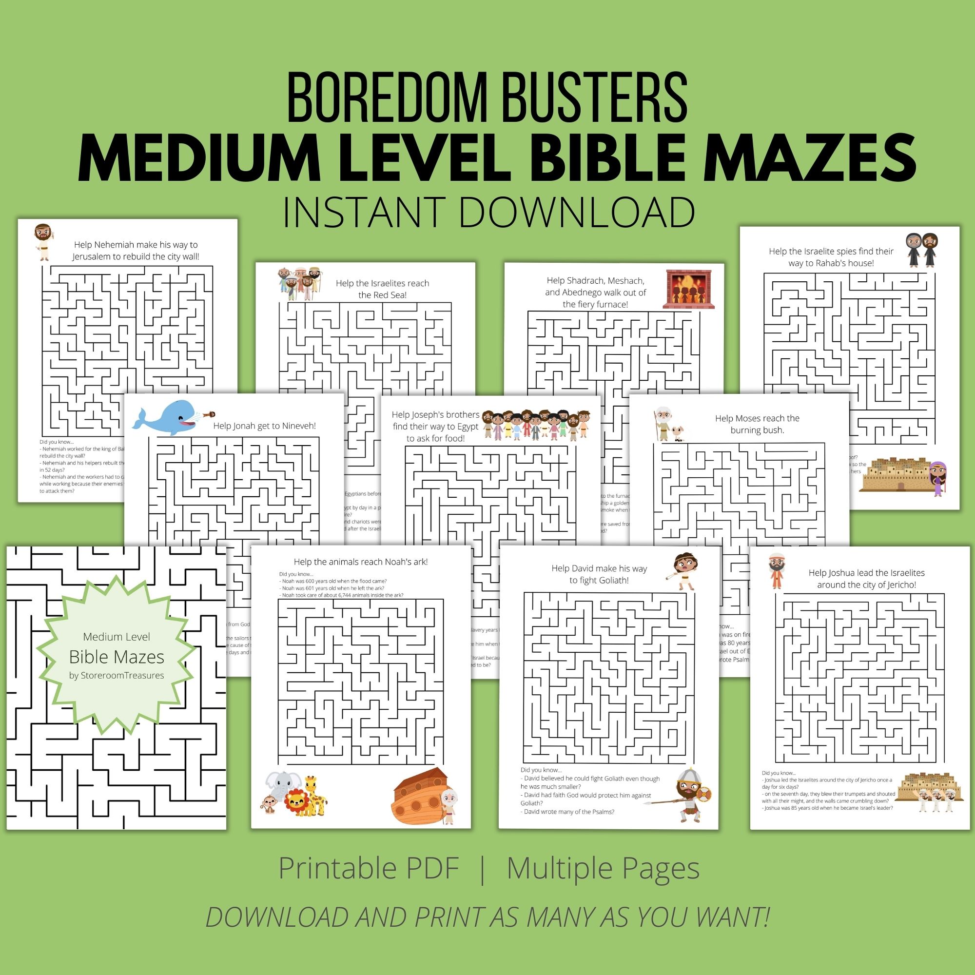 printable bible mazes