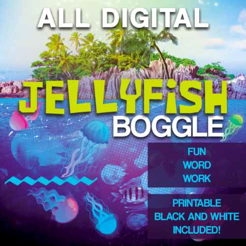 END OF YEAR / SUMMER JELLYFISH DIGITAL BOGGLE ( FUN WORD WORK ACTIVITY ) / VOCABULARY / SPELLING's featured image