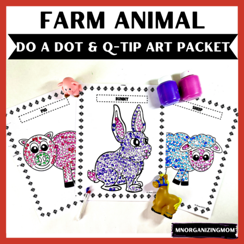Farm Animal Do A Dot and Q-Tip Art Packet's featured image
