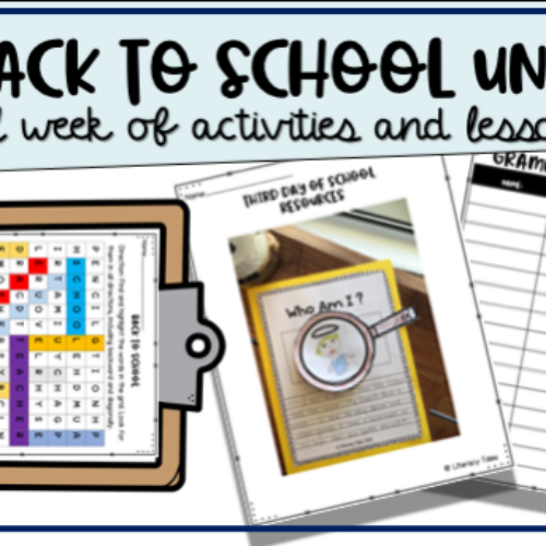 Back to School First Week lesson Plans & Activities's featured image