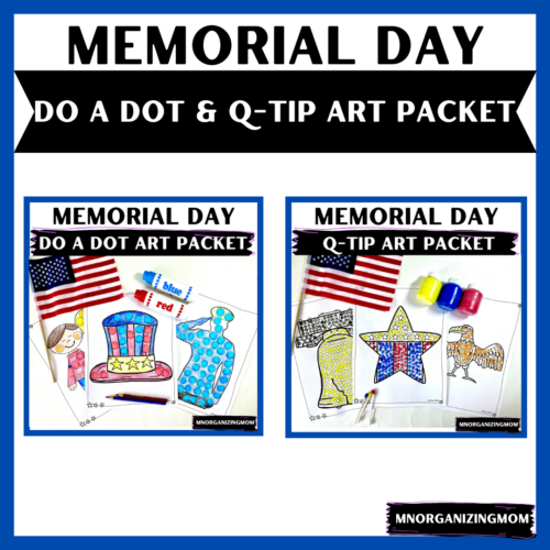 Memorial Day Do A Dot and Q-Tip Art Packet's featured image