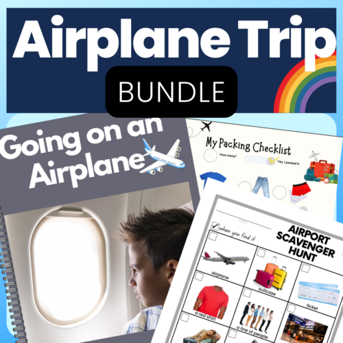 Airplane Trip Bundle Social Skills Story Packing Checklist & Airport Scavenger's featured image