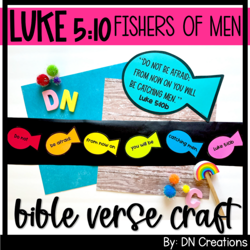 Luke 5:10 Bible Craft l Fishers of Men Craft | Jesus Calls His First Disciples Bible Activity's featured image