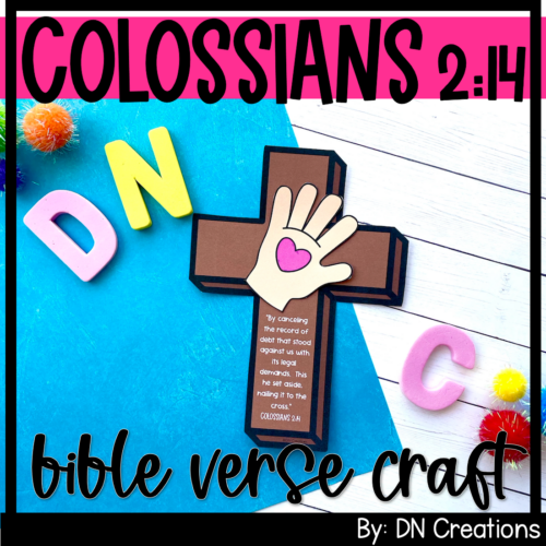Colossians 2:14 Bible Craft l Cross Craft | Jesus Died for Our Sins Craft | Easter Bible Craft | Easter Sunday's featured image