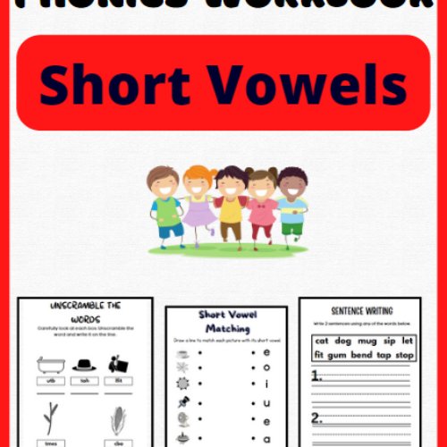 Short Vowels Phonics/Spelling Workbook/Worksheets's featured image