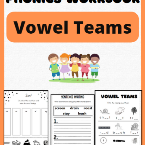 Vowel Teams Phonics Spelling Workbook Worksheets's featured image