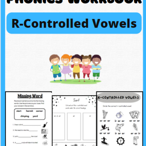 R-Controlled Vowels Phonics Spelling Workbook Worksheets's featured image