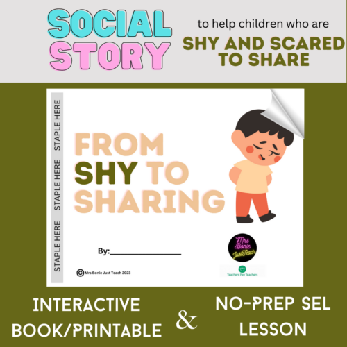 Shy & Scared to Speak Up | Interactive Book/Printable | Behavior | SEL Lesson to Build Confidence in Students's featured image