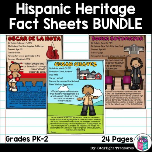 Hispanic Heritage Month Fact Sheets for Early Readers's featured image