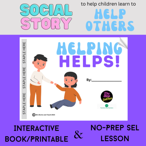 Helping Others | Interactive Book/Printable Class Community Building SEL Lesson's featured image