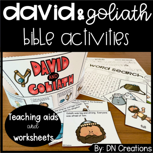 David and Goliath Bible Activities l David and Goliath Worksheets l David and Goliath Craft's featured image