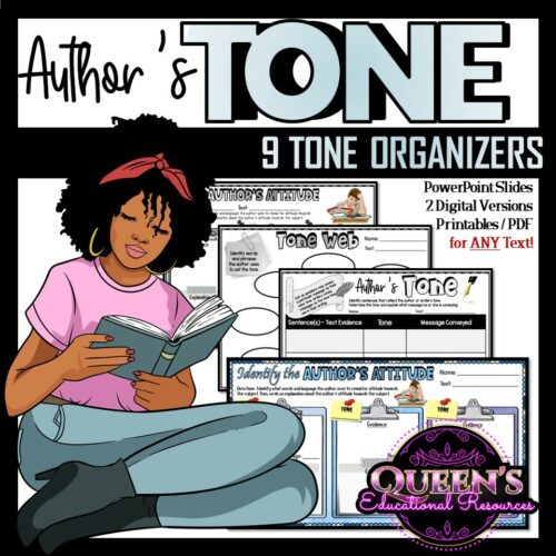 Tone Worksheets | Tone Graphic Organizers | Tone Activities | Tone PowerPoint's featured image