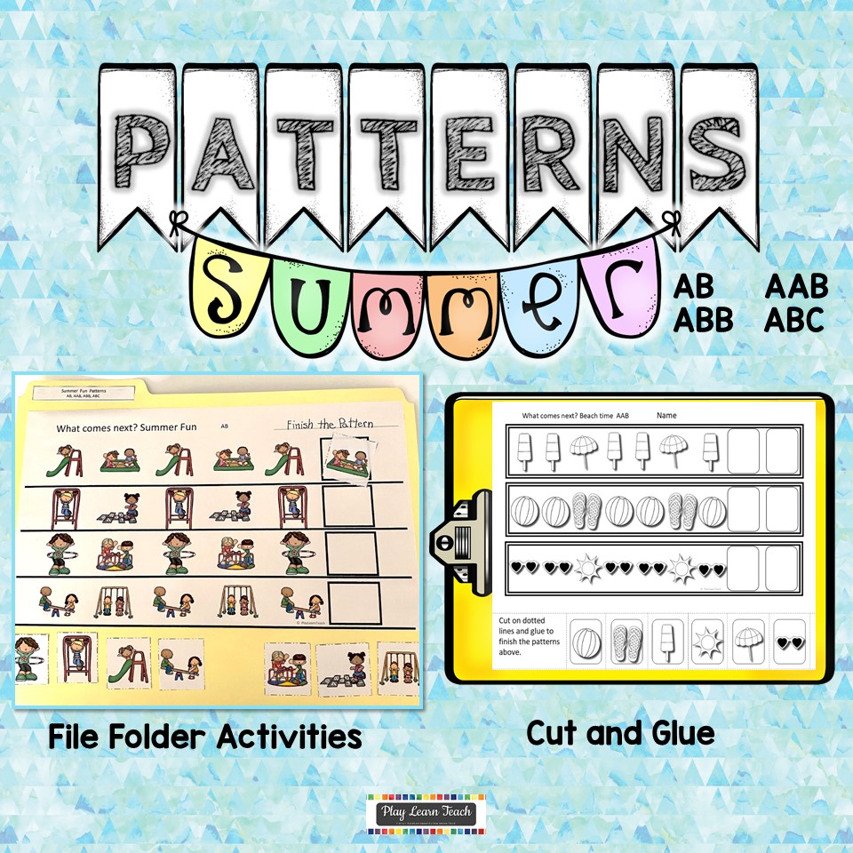 Summer Patterns File Folder Activities & Worksheets