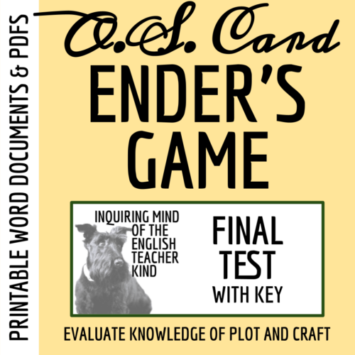 Ender's Game Test and Answer Key with Study Guide's featured image