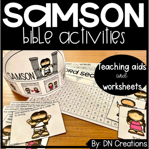 Samson Bible Activities l Samson Worksheets l Samson and Delilah Bible Lesson Sunday School | Samson Printables's featured image