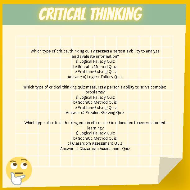 critical thinking questions and answers