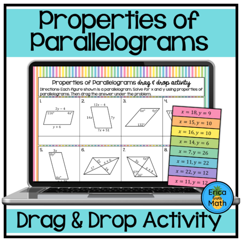 Properties of Parallelograms & Special Parallelograms Digital Activity Drag/Drop's featured image