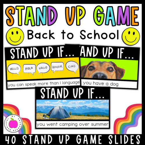 Back to School / After Summer Break Activity - Stand Up Sit Down Game's featured image