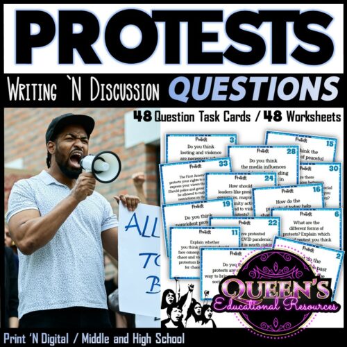 Protest Questions and Worksheets | Protest Activities | Civil Rights Movement's featured image