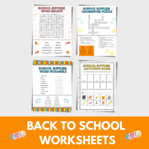 Back to School Printable Word Search Worksheet and Activities's featured image