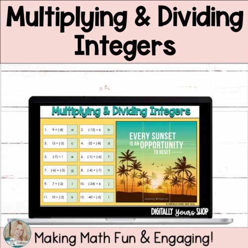Multiplying and Dividing Integers Digital Self-Checking Activity's featured image