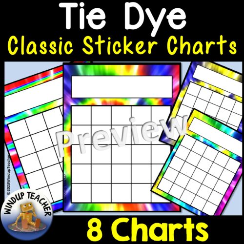Tie Dye Classic Sticker Charts's featured image