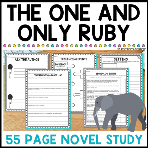 The One and Only Ruby Katherine Applegate Novel Study Unit's featured image